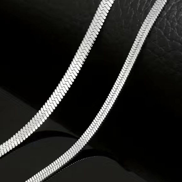 Titanium Steel never fade flat snake Chain!   18"-24" - Picture 4 of 7